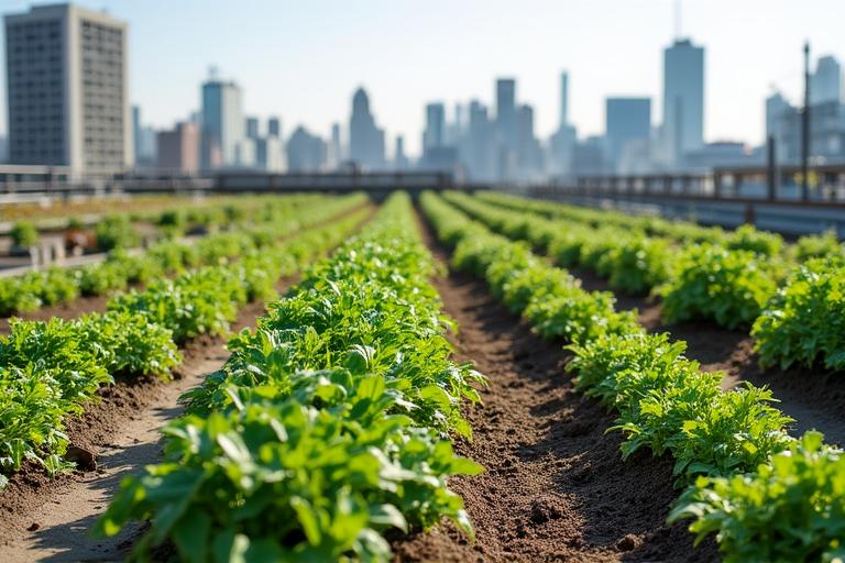 Productive rooftop urban farm